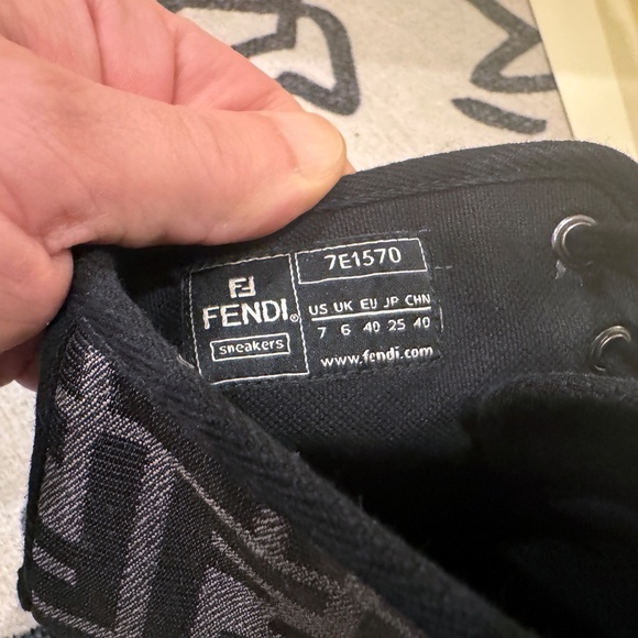 Fendi Domino Hi-Top Sneakers in FF Motif *Authentic* - Picture 8 of 10